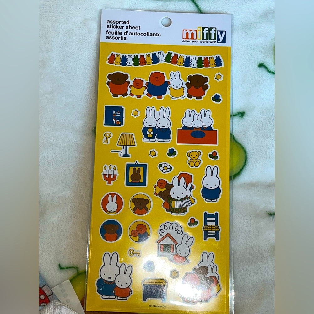 Miffy Assorted Sticker Sheet NEW NWT
